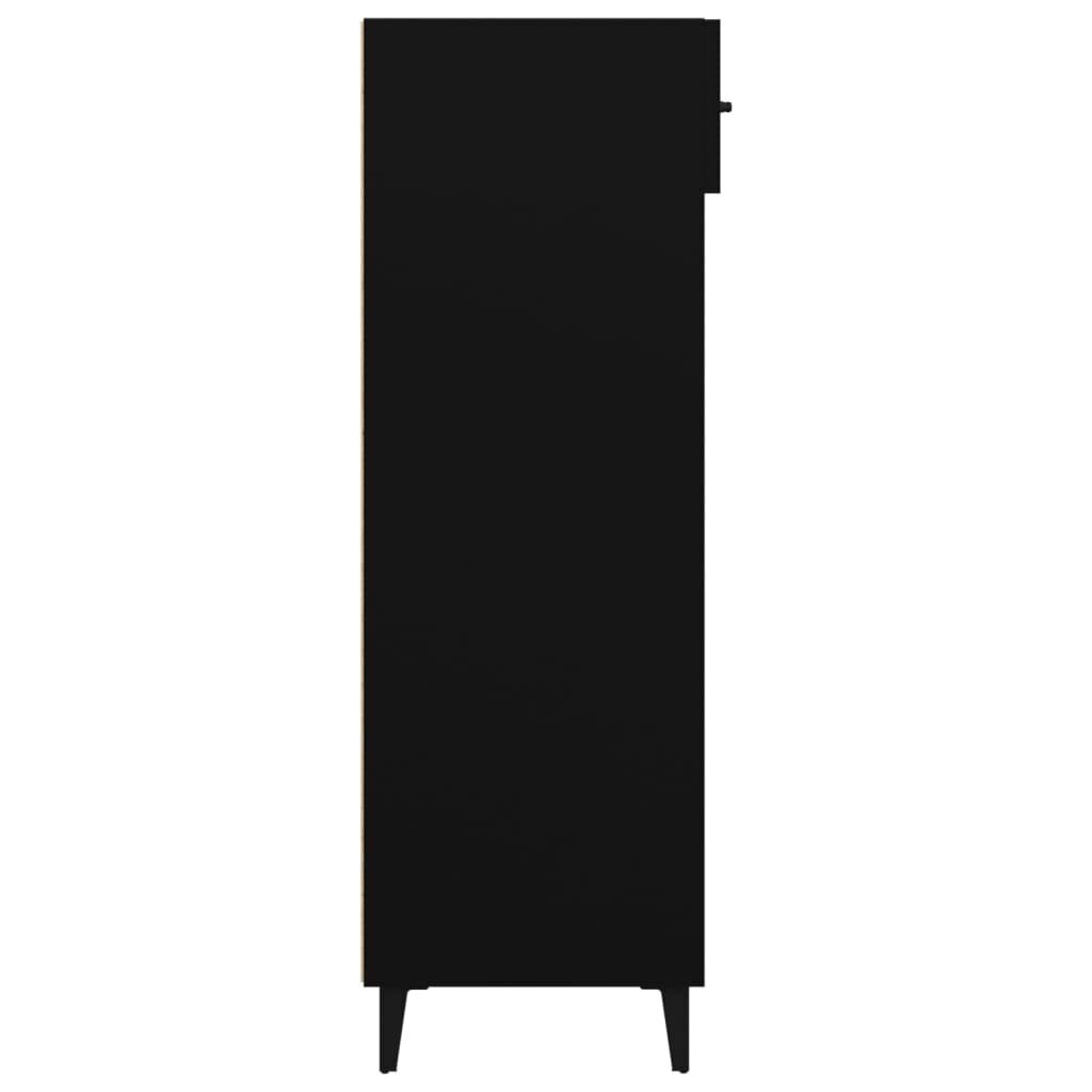 vidaXL jalatsikapp, must, 60 x 35 x 105 cm, tehispuit hind ja info | Jalatsikapid, jalatsiriiulid | kaup24.ee