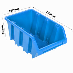 Загрузочная коробка 10 шт Сортировочная коробка 12x19,5x9 см синяя | Складные пластиковые ящики для хранения цена и информация | Ящики для инструментов, держатели | kaup24.ee