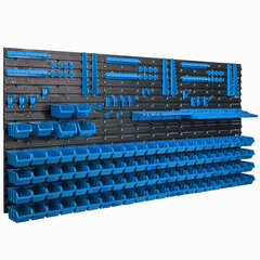 Hoiusüsteemi seinariiul 173x78cm, tööriistahoidikud, 94 tk. töökoja seinariiulid hind ja info | Tööriistakastid, tööriistahoidjad | kaup24.ee