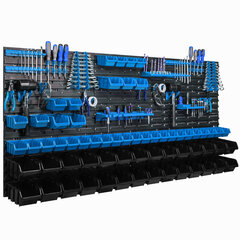 Hoiusüsteemi seinariiul 173x78cm, 63 tk. Laadimiskastid hind ja info | Tööriistakastid, tööriistahoidjad | kaup24.ee