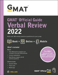 GMAT Official Guide Verbal Review 2022: Book plus Online Question Bank hind ja info | Ühiskonnateemalised raamatud | kaup24.ee