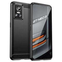 Carbon Case для Realme GT Neo 3, черный цена и информация | Чехлы для телефонов | kaup24.ee