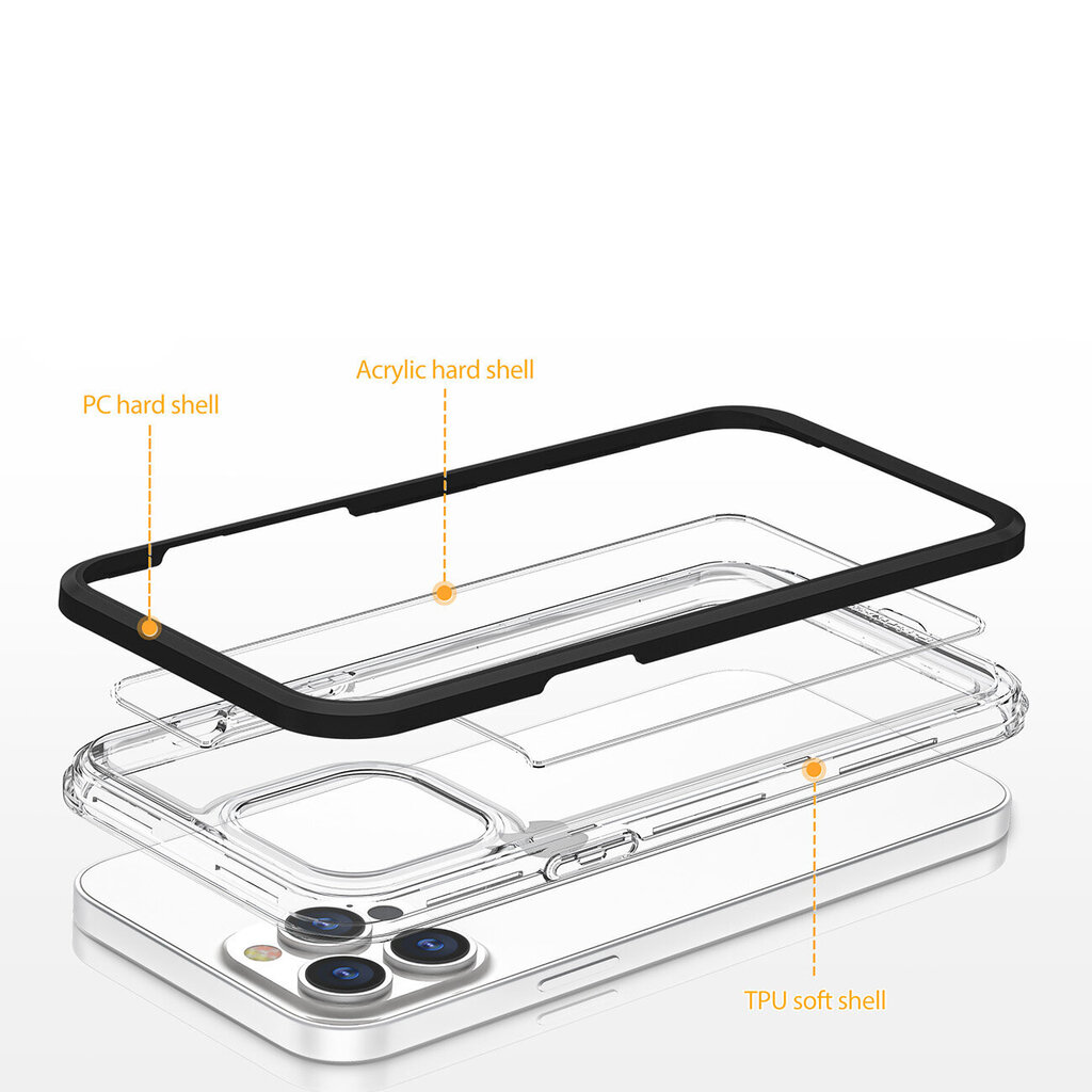 Clear 3in1, iPhone 14 Pro Max, must hind ja info | Telefoni kaaned, ümbrised | kaup24.ee