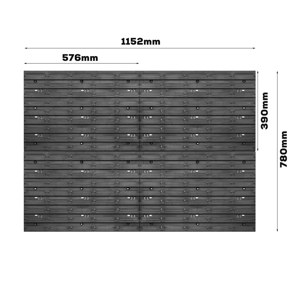 Hoiusüsteemi seinariiul 1152 x 780 mm virnastamiskastidega 44 kasti oranž цена и информация | Tööriistakastid, tööriistahoidjad | kaup24.ee