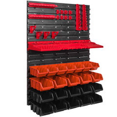Garaaži riiulid 576 x 780 seinariiulid Hoiukastid 22 kasti oranž/must hind ja info | Tööriistakastid, tööriistahoidjad | kaup24.ee