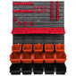 Garaaži riiulid 576 x 780 seinariiulid hoiukastid 15 kasti oranž/must hind ja info | Tööriistakastid, tööriistahoidjad | kaup24.ee