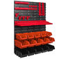 Garaaži riiulid 576 x 780 seinariiulid hoiukastid 15 kasti oranž/must hind ja info | Tööriistakastid, tööriistahoidjad | kaup24.ee
