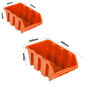 115 x 78 cm riiul väikeste osade jaoks 51 karpi oranž/must hind ja info | Tööriistakastid, tööriistahoidjad | kaup24.ee