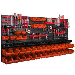 Настенная полка, оранжевый, чёрный, 172 x 78 см цена и информация | Ящики для инструментов, держатели | kaup24.ee
