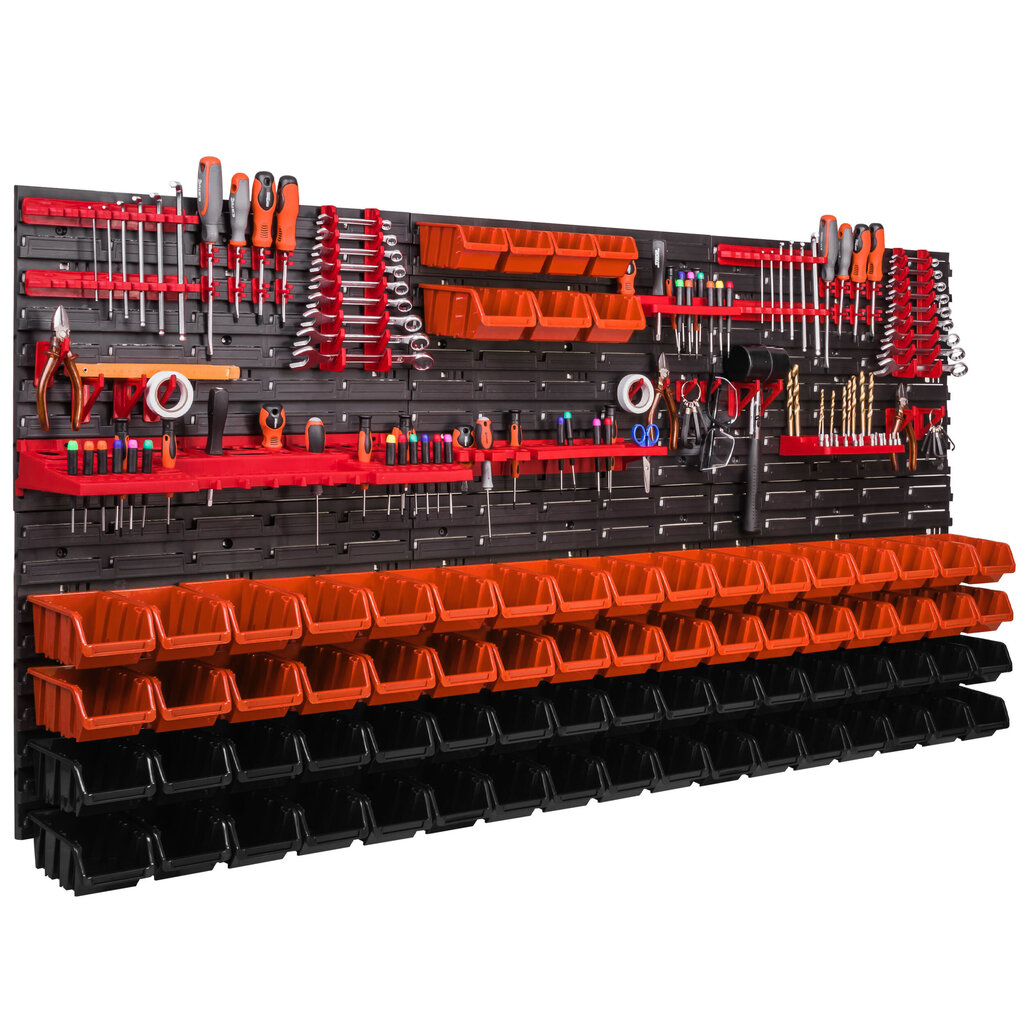 172 x 78 cm süsteemid 75 kastid oranž hind ja info | Tööriistakastid, tööriistahoidjad | kaup24.ee
