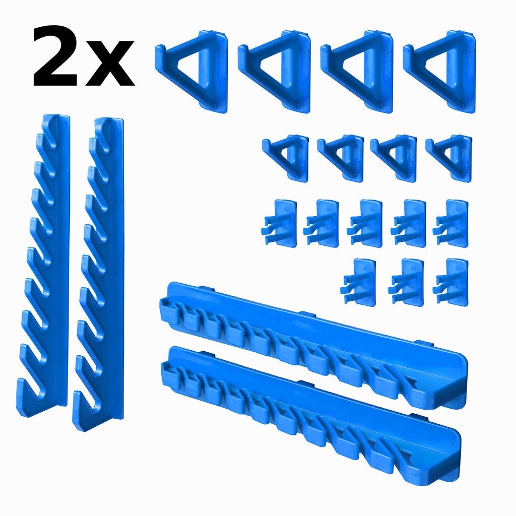 24 virnastamiskasti seinariiul plastikust 117 x 78 cm tööriistahoidik hind ja info | Tööriistakastid, tööriistahoidjad | kaup24.ee