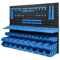 Настенная полка пластиковая, синий, 117 x 78 см цена и информация | Ящики для инструментов, держатели | kaup24.ee