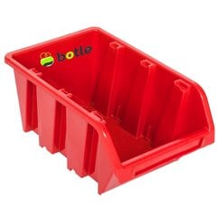 Штабелируемый пластиковый ящик для хранения, 80x115x60 мм, красный цена и информация | Ящики для инструментов, держатели | kaup24.ee