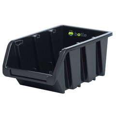 Штабелируемый пластиковый ящик для хранения, 100x150x70 мм, черный цена и информация | Ящики для инструментов, держатели | kaup24.ee