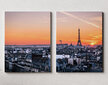 Diptühhon Päikeseloojang Pariisis, 140x100 cm, Wolf Kult цена и информация | Seinapildid | kaup24.ee