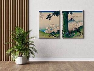 Diptühhon "Mishima kuru Kai provintsis", Katsushika Hokusai, 140x100 cm, Wolf Kult цена и информация | Картины, живопись | kaup24.ee