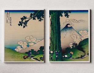 Diptühhon "Mishima kuru Kai provintsis", Katsushika Hokusai, 140x100 cm, Wolf Kult hind ja info | Seinapildid | kaup24.ee