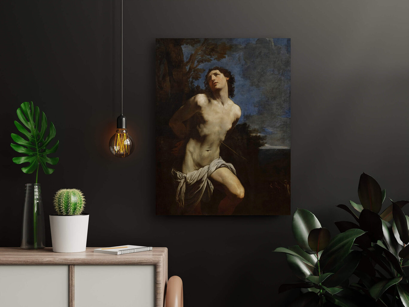 Reproduktsioon Saint Sebastian (Guido Reni), 40x35 cm hind ja info | Seinapildid | kaup24.ee