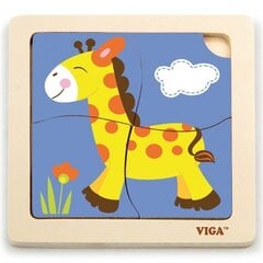 Lihtne pusle puidust Viga Giraffe (2611) 3191 hind ja info | Imikute mänguasjad | kaup24.ee