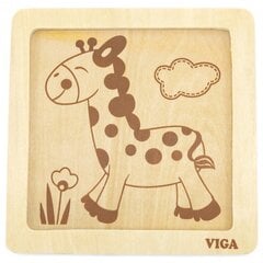 Развивающий пазл из дерева Viga Giraffe (2611) 3191 цена и информация | Игрушки для малышей | kaup24.ee