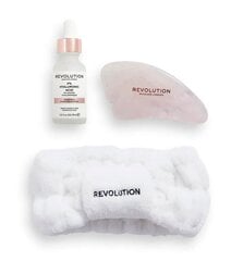 Näohoolduskomplekt hüaluroonhappe, Gua Sha ja kosmeetilise Revolutioniga цена и информация | Сыворотки для лица, масла | kaup24.ee