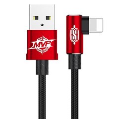 Угловой кабель Baseus MVP Elbow USB - Lightning, 1.0 м, 2А красный цена и информация | Кабели для телефонов | kaup24.ee