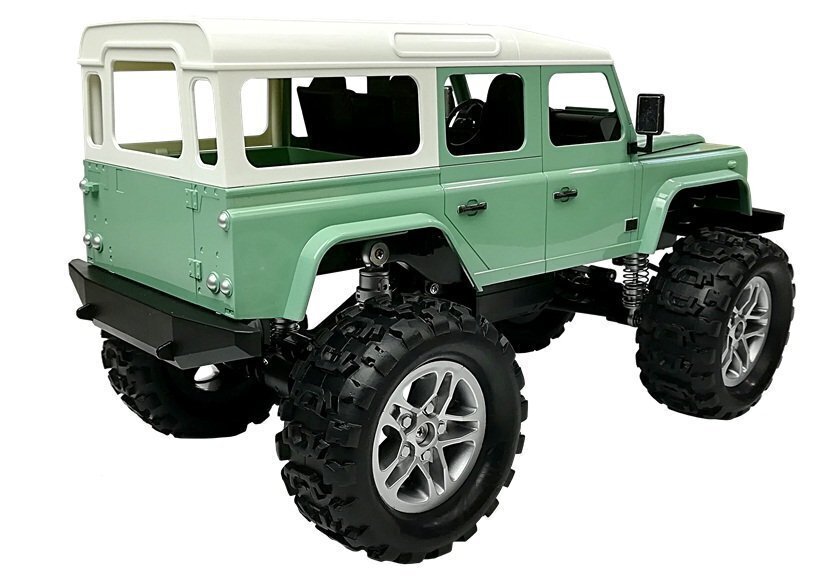 RC-auto Land Rover Defender D110 R/C Green 7,5 km/h 1:14 2,4G, roheline цена и информация | Poiste mänguasjad | kaup24.ee