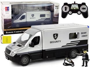 Kaugjuhitav turvasõiduk mõõtkavas 1:18 Security Convoy Bank Car + 2.4 GHz R/C hind ja info | Poiste mänguasjad | kaup24.ee
