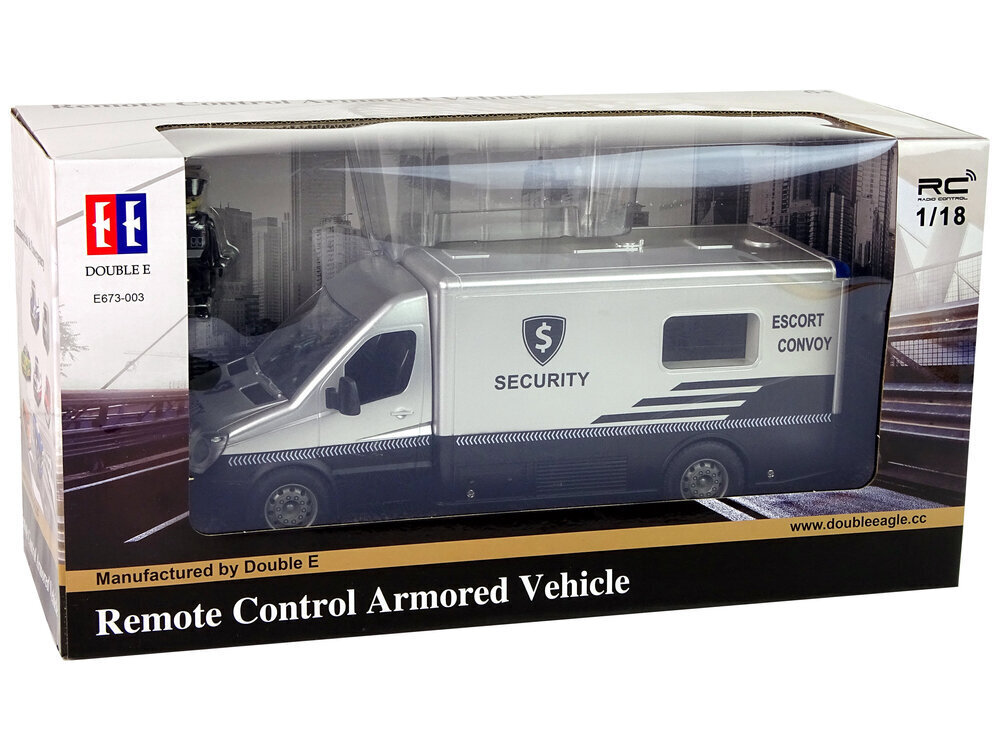 Kaugjuhitav turvasõiduk mõõtkavas 1:18 Security Convoy Bank Car + 2.4 GHz R/C цена и информация | Poiste mänguasjad | kaup24.ee