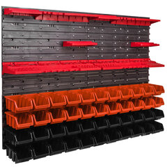 Настенная полка, оранжевый, чёрный, 1152 х 780 мм цена и информация | Ящики для инструментов, держатели | kaup24.ee