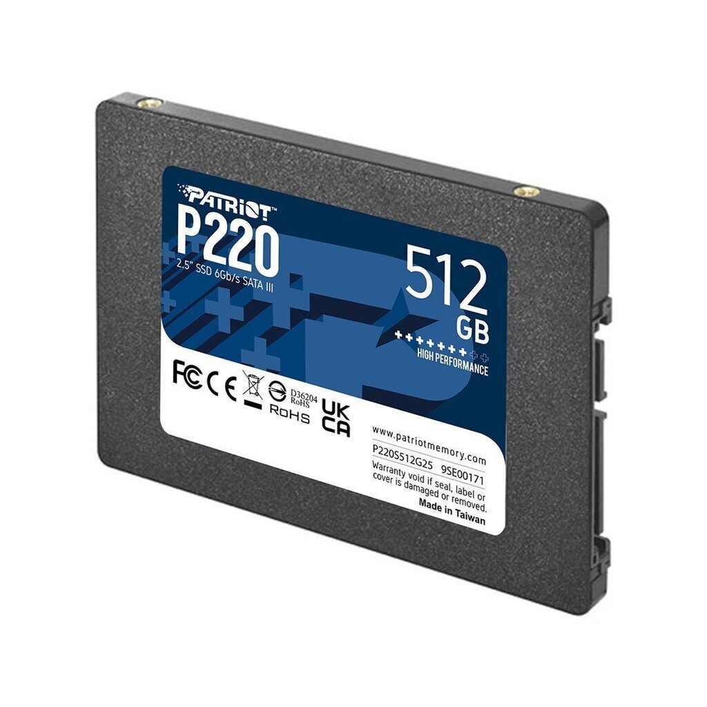 Patriot P220, 512GB (P220S512G25) hind ja info | Sisemised kõvakettad (HDD, SSD, Hybrid) | kaup24.ee