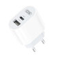 Laadija XO wall charger L97 1x USB 1x USB-C 2,4A white цена и информация | Mobiiltelefonide laadijad | kaup24.ee