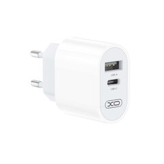 Laadija XO wall charger L97 1x USB 1x USB-C 2,4A white hind ja info | Mobiiltelefonide laadijad | kaup24.ee