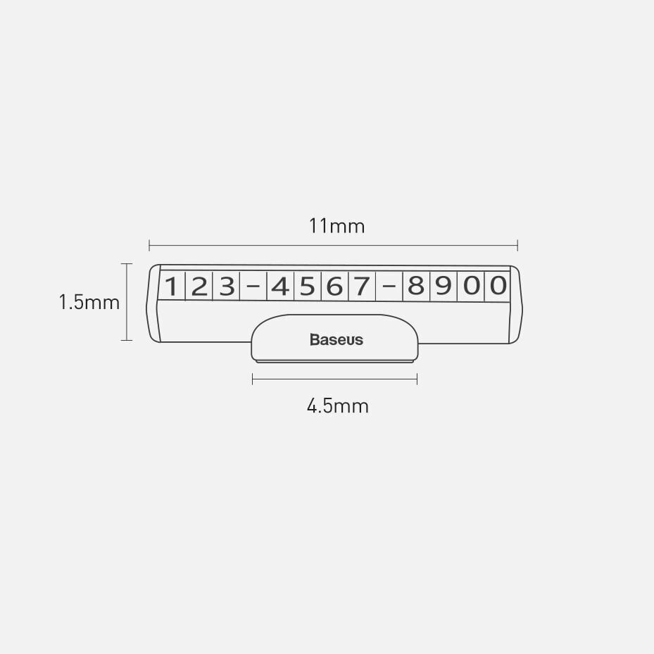 Baseus Square Bar Temporary Parking Number Plate black (CNFT000001) цена и информация | Lisaseadmed | kaup24.ee