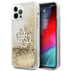 Guess GUHCP12LLG4GGO iPhone 12 Pro Max 6.7 &quot;gold / gold hardcase 4G Big Liquid Glitter цена и информация | Чехлы для телефонов | kaup24.ee