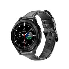 Dux Ducis Leather Strap Strap For Samsung Galaxy Watch / Huawei Watch / Honor Watch (20mm band) Leather Wristband Black (Business Version) (Black) цена и информация | Аксессуары для смарт-часов и браслетов | kaup24.ee