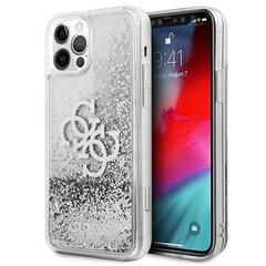 Guess GUHCP12MLG4GSI iPhone 12/12 Pro 6,1" srebrny/silver hardcase 4G Big Liquid Glitter hind ja info | Telefoni kaaned, ümbrised | kaup24.ee