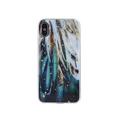 Gold Glam case for iPhone X / XS feathers цена и информация | Чехлы для телефонов | kaup24.ee