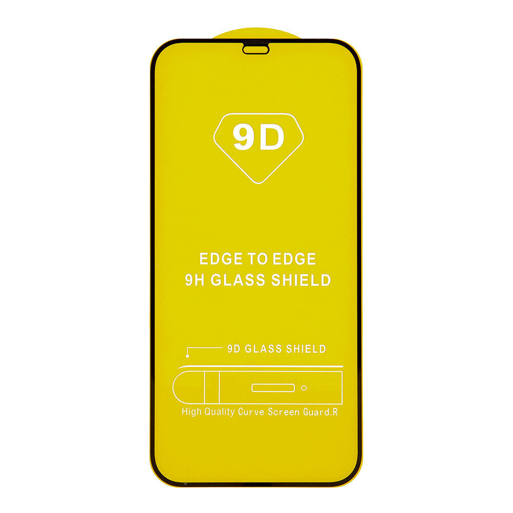 Tempered Glass 9D iPhone 13 / 13 Pro / 14 6,1&quot; black frame цена и информация | Ekraani kaitsekiled | kaup24.ee