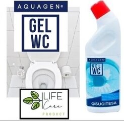 Средство для ежедневного ухода за туалетом Aquagen Gel WC, 1л (гель) цена и информация | Очистители | kaup24.ee