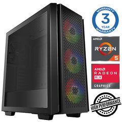 INTOP Ryzen 5 5600X 16GB 500SSD M.2 NVME RX580 8GB no-OS цена и информация | Стационарные компьютеры | kaup24.ee