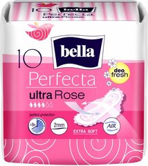 Hügieenisidemed Bella Perfecta Ultra Rose, 10 tk hind ja info | Tampoonid, hügieenisidemed, menstruaalanumad | kaup24.ee