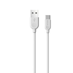 Borofone kaabel BX14 LinkJet - USB tüüp C - 2,4A 2 meetrit valge hind ja info | Mobiiltelefonide kaablid | kaup24.ee