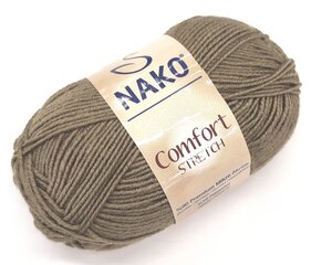 Пряжа для вязания Nako Comfort Stretch 50г, цвет зеленый 909ŽC цена и информация | Принадлежности для вязания | kaup24.ee