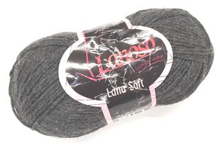 Kudumislõng Lanoso Lana Soft 100g; värv hall 13463 hind ja info | Kudumistarvikud | kaup24.ee