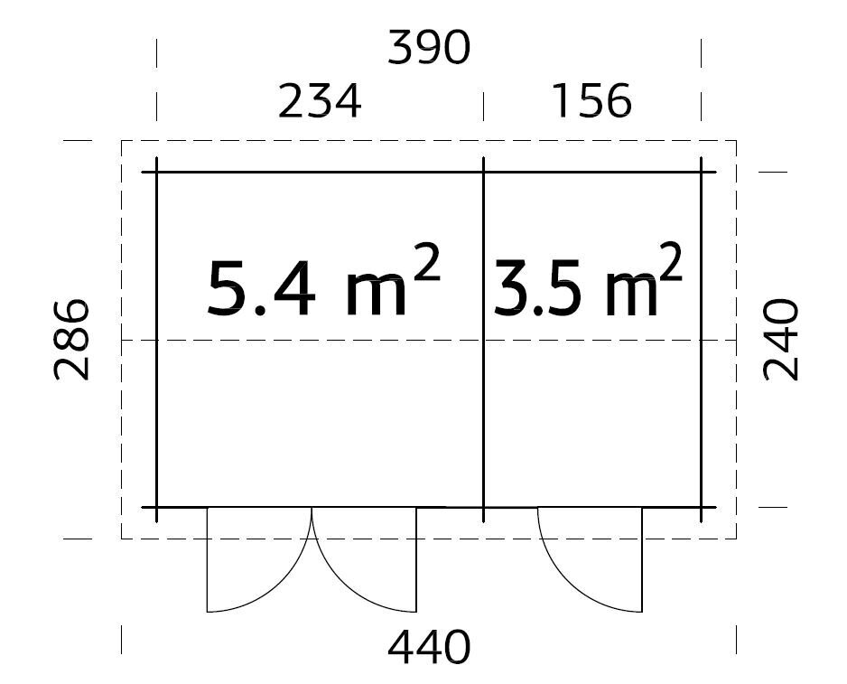 Aiakuur-ait Jari 8,9 m² 2 ruumiga ja pruuni puidukaitsega цена и информация | Kuurid ja aiamajad | kaup24.ee