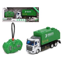 Puldiga juhitav prügiauto, roheline 112092 hind ja info | Poiste mänguasjad | kaup24.ee