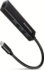 Axagon HMC-GL3A SuperSpeed USB-C hub + gigabit LAN цена и информация | Адаптеры и USB-hub | kaup24.ee