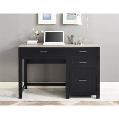 Письменный стол Dorel Home Carver, черный цена и информация | Компьютерные, письменные столы | kaup24.ee