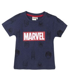 T-särk tüdrukutele ja poistele Marvel, sinine hind ja info | Tüdrukute särgid | kaup24.ee